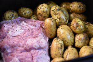 Kalvecuvette i airfryer - med timian kartofler