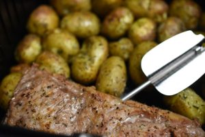 Kalvecuvette i airfryer - med timian kartofler