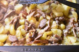 Biksemad med rester af and og andefedt