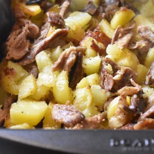 Biksemad med rester af and og andefedt