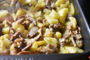 Biksemad med rester af and og andefedt