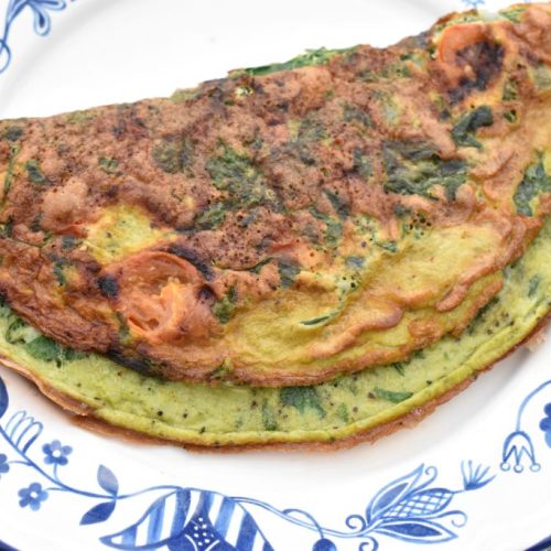 Omelet med spinat & tomat - nem sund opskrift