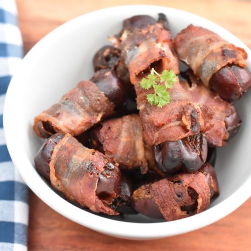 Dadler med bacon i airfryer