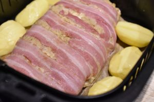 Forloren hare i airfryer med bacon - opskrift