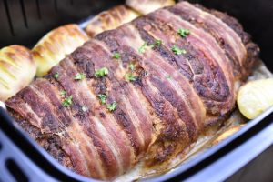 Forloren hare i airfryer med bacon - opskrift