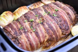 Forloren hare i airfryer med bacon - opskrift