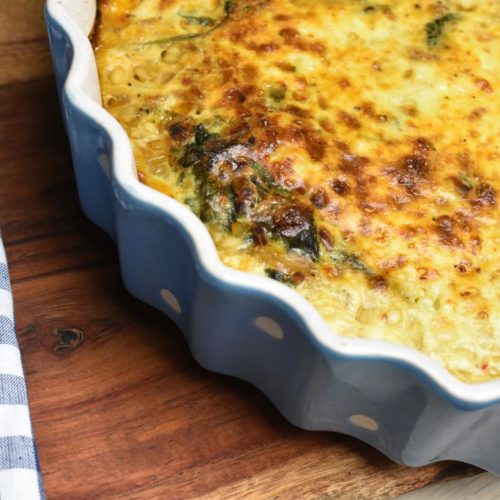 Spinattærte med hytteost - nem tærte uden kød