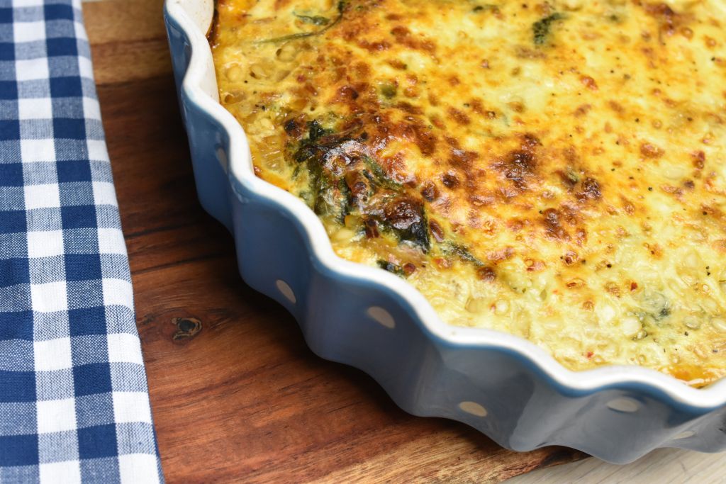 Spinattærte med hytteost - nem tærte uden kød