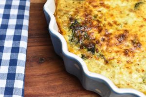 Spinattærte med hytteost - nem tærte uden kød