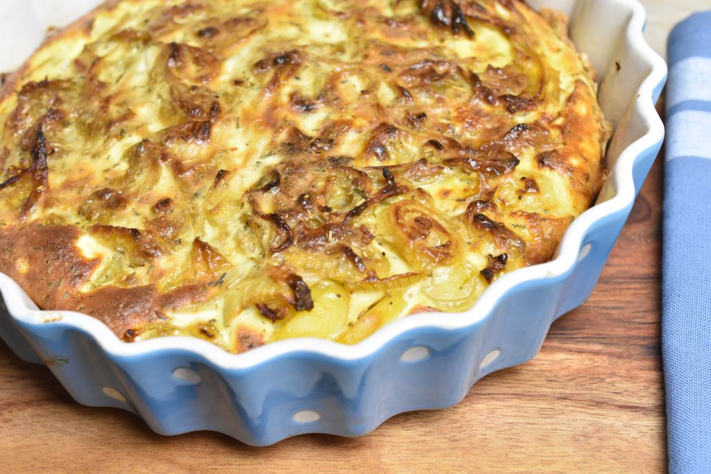 Kartoffeltærte opskrift - god vegetar madtærte