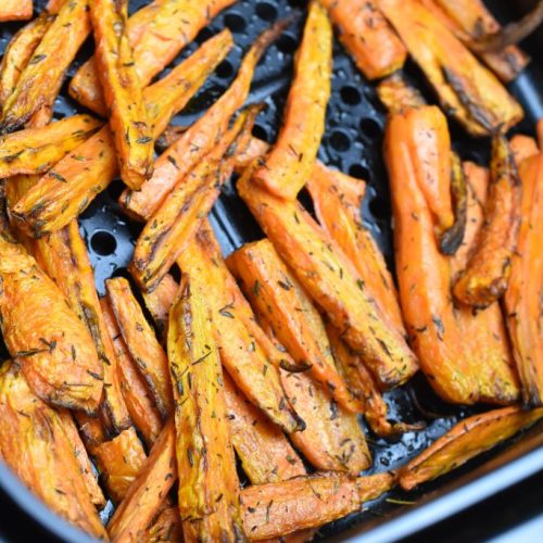 Gulerødder i airfryer med honning og timian