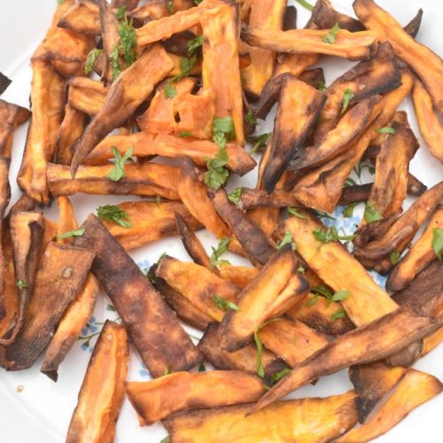 Søde kartofler - opskrift på søde kartoffelfritter - nogetiovnen.dk