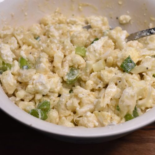 Blomkålssalat - salat med blomkål, feta & sennepsdressing