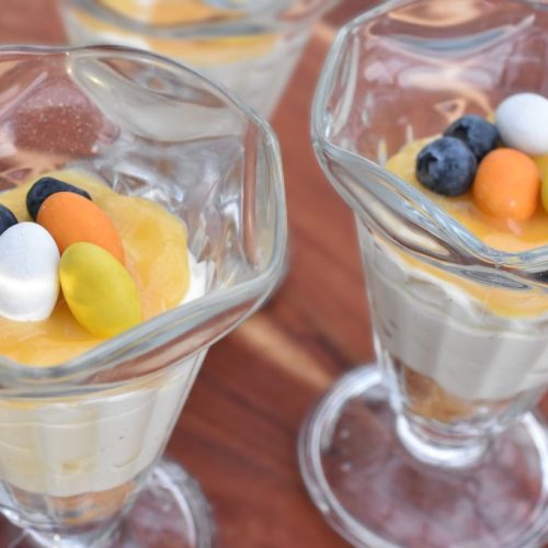 Påske cheesecake i glas - nem dessert uden husblas