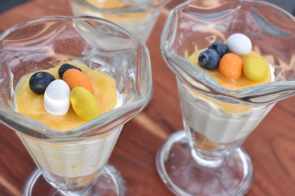 Påske cheesecake i glas - nem dessert uden husblas