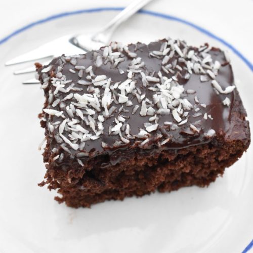 Banan brownie - nem chokoladekage med banan