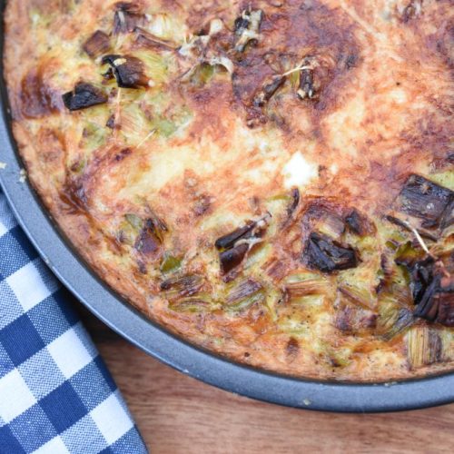 Tærte i airfryer - opskrift på porretærte med nem tærtedej