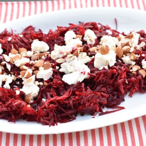 Rødbedesalat - nem rødbede salat med æbler og feta