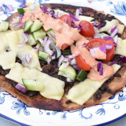 Big mac taco - opskrift på tortilla wrap med oksekød og dressing