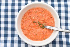 Romesco sauce - spansk tapas dip med grillet peberfrugt