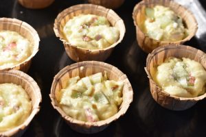 Mazarinmuffins med rabarber - opskrift