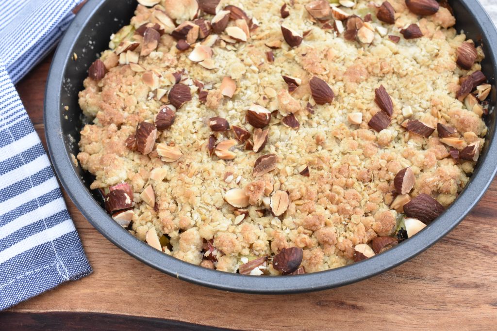 Rabarber crumble i airfryer - opskrift