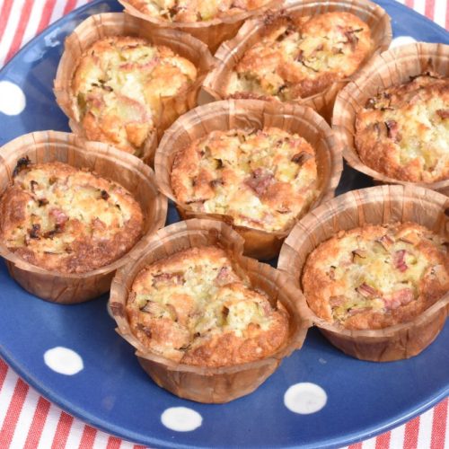 Rabarbermuffins i airfryer - svampede muffins