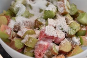 Frangipane tærte med rabarber - rabarbertærte med mandelcreme