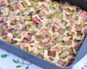 Frangipane tærte med rabarber - rabarbertærte med mandelcreme
