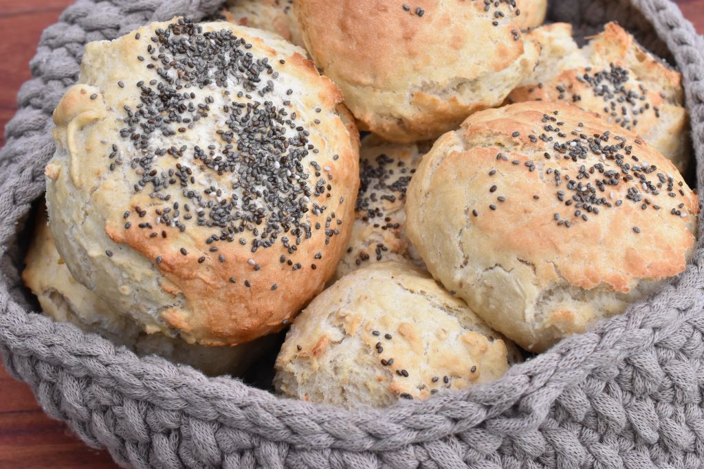 Brusebadsboller - opskrift på nemme hurtige boller