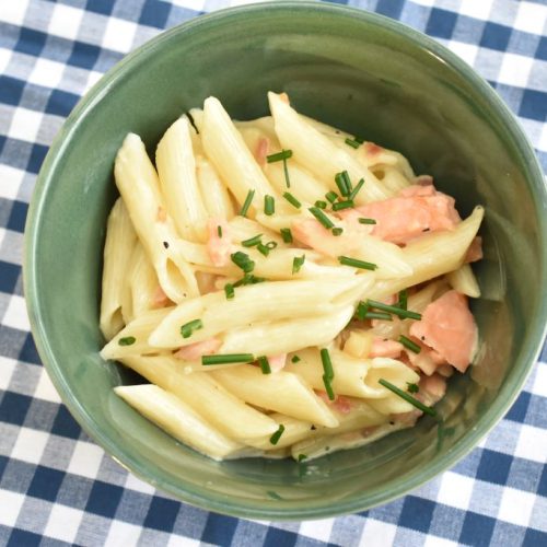 Pasta med laks - cremet pasta med fløde og laks