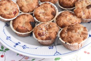 Blommemuffins med crumble topping 
