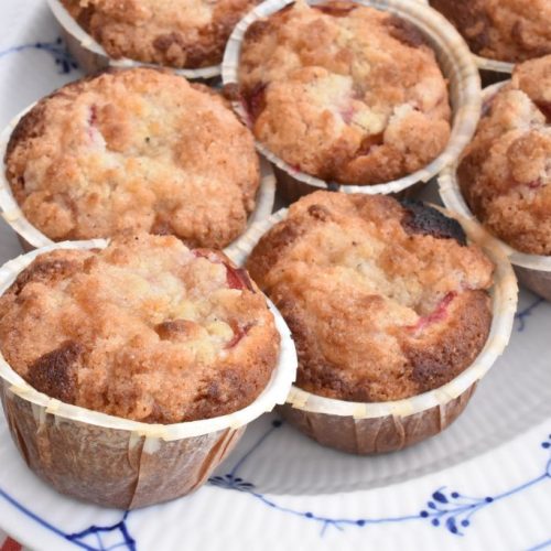 Blommemuffins med crumble topping