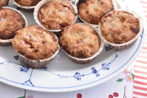 Blommemuffins med crumble topping 