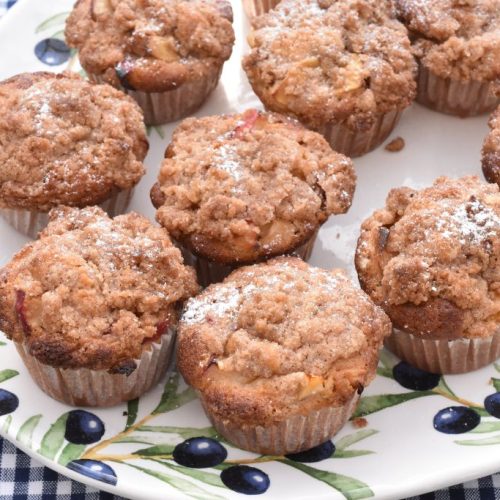 Æblemuffins med crumble - æblecrumble cupcakes