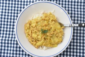 DSC_0853 • nogetiovnen.dk Millon karry med ris - nem hurtig udgave af boller i karry