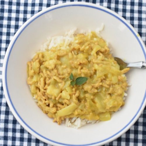 Millon karry med ris - nem hurtig udgave af boller i karry