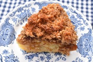 Drømmekage i airfryer opskrift - kage med kokostopping