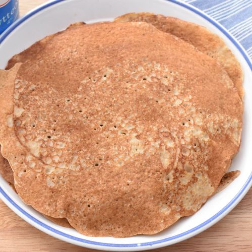 Pandekager med hytteost og havregryn - proteinpandekager