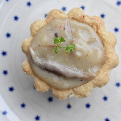 Tarteletter med and - tarteletfyld med rester af andesteg