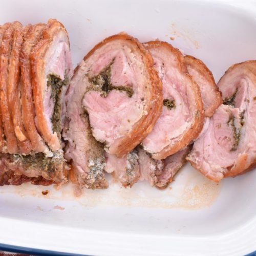 Porchetta i ovn - sprød lækker italiensk rullesteg