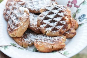 Æbleskive vafler - æbleskiver i vaffeljern
