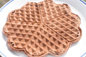 Kakao vafler - dessert vafler med kakaomælk