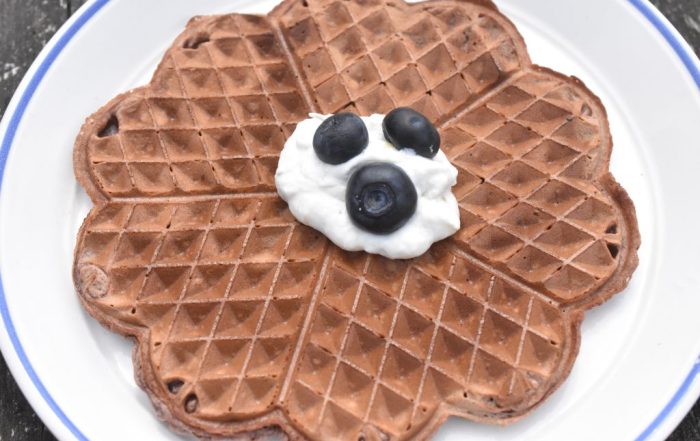 Kakao vafler - dessert vafler med kakaomælk