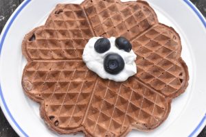 Kakao vafler - dessert vafler med kakaomælk