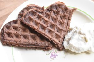 Kakao vafler - dessert vafler med kakaomælk