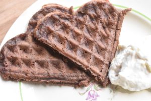 Kakao vafler - dessert vafler med kakaomælk