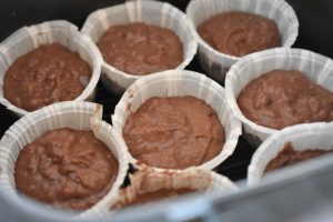 Chokolade muffins med æblemos - opskrift