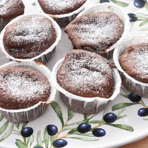 Chokolade muffins med æblemos - opskrift