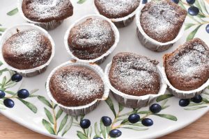 Chokolade muffins med æblemos - opskrift